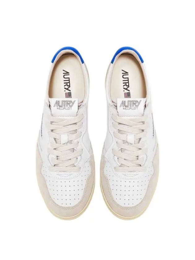 Medalist Leather Suede Blue Tab Low Top Sneakers White - AUTRY - BALAAN 4