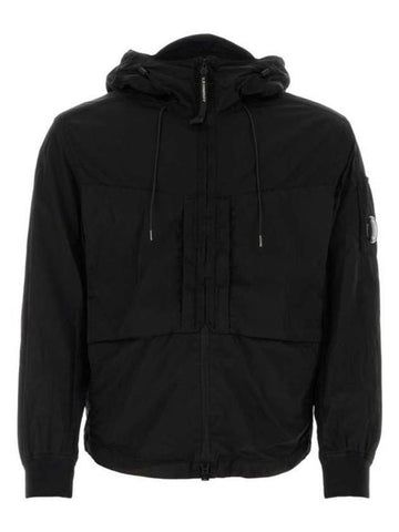 Lens Wappen Hooded Jacket Black - CP COMPANY - BALAAN 1