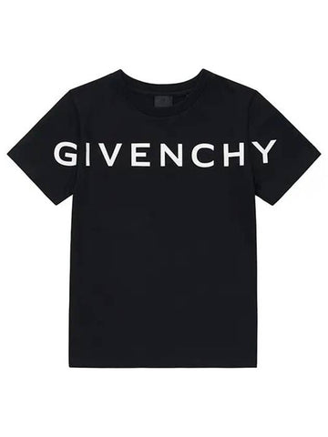 H25447 09B Star Logo Junior Short Sleeve T Shirt - GIVENCHY - BALAAN 1