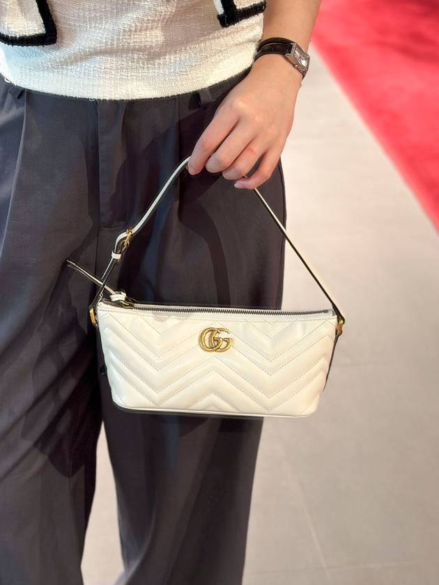 GG Marmont Shoulder Bag White - GUCCI - BALAAN 4