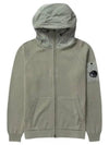 Cotton Mixed Knit Hooded Jacket Green - CP COMPANY - BALAAN 2