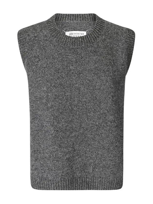 Crew Neck Knit Vest Grey - MAISON MARGIELA - BALAAN 3