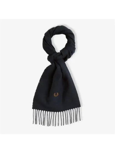 Fred Perry Lambswool Scarf Navy CFPU2434126 248 - FRED PERRY - BALAAN 1