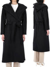 Studio Danton BDANTON Wool Hooded Single Coat Black - MAX MARA - BALAAN.