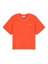 Embroidered Logo Short Sleeve T-Shirt Orange - SPORTY & RICH - BALAAN 2