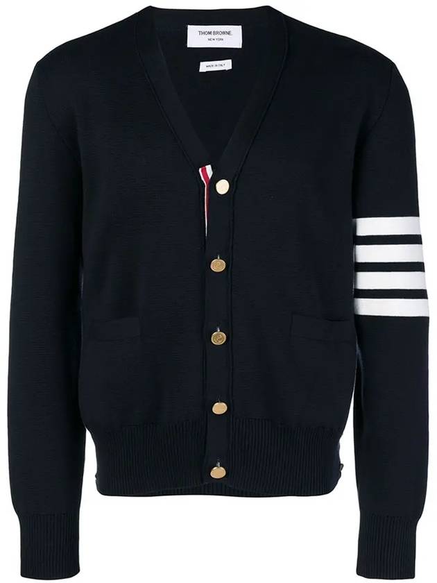 Milano Stitch 4 Bar Cardigan Navy - THOM BROWNE - BALAAN 3