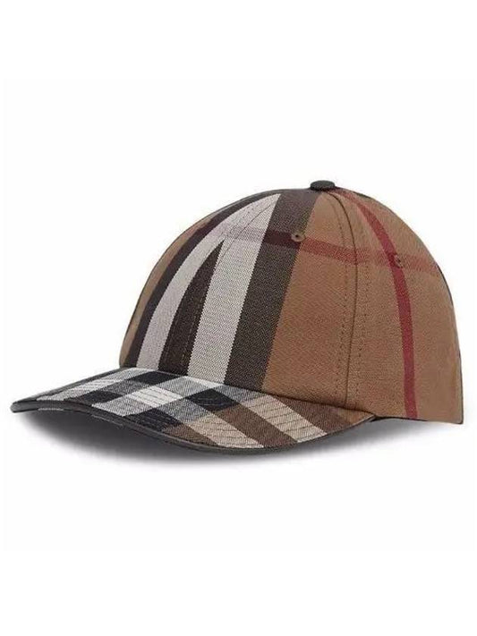 Logo Check Cotton Ball Cap Birch Brown - BURBERRY - BALAAN 2