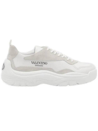 Gumboy Calfskin Low Top Sneakers White - VALENTINO - BALAAN 1