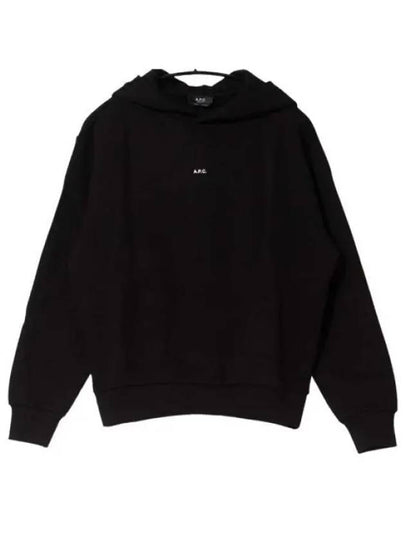 Boxy Micro Logo Hoodie Black - A.P.C. - BALAAN 2