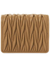 Matelasse Leather Half Wallet Caramel - MIU MIU - BALAAN 3