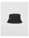 Triangular Logo Quilted Lineylon Bucket Hat Black - PRADA - BALAAN 2