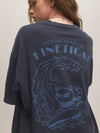 Surfing Cat Pigment Short Sleeve T Shirt Dark Blue - CPGN STUDIO - BALAAN 3