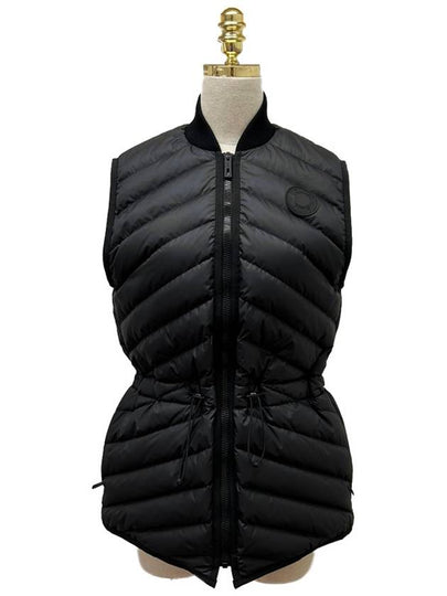 Women's Long Quilted Vest Noir - HERMES - BALAAN 2