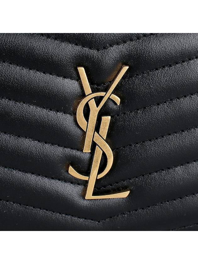 Lou Small Leather Cross Bag Black - SAINT LAURENT - BALAAN 8