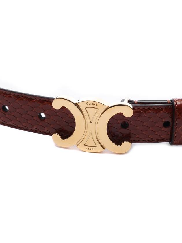 Medium Triomphe Python Belt Tan - CELINE - BALAAN 4