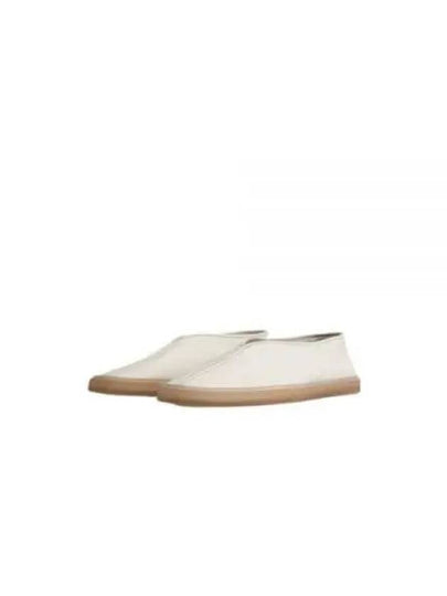 Piped Soft Leather Slip-On White - LEMAIRE - BALAAN 2