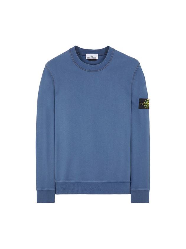 Wappen Patch Garment Dyed Sweatshirt Avio Blue - STONE ISLAND - BALAAN 2