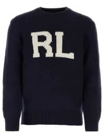 Intarsia knit RL wool sweater blue 1236686 - POLO RALPH LAUREN - BALAAN 1