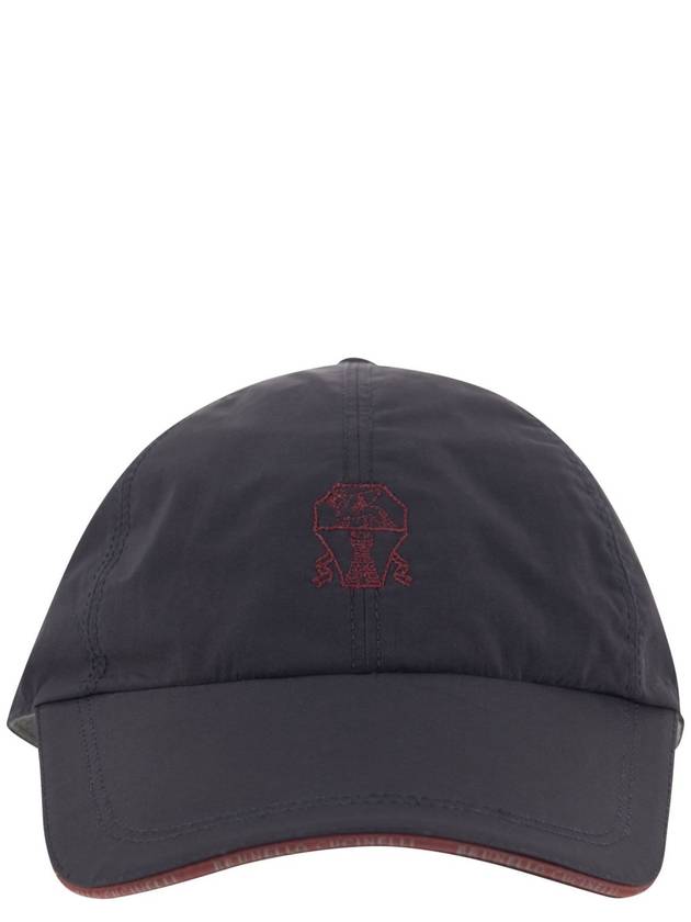 Embroidered Logo Curved Peak Ball Cap Navy - BRUNELLO CUCINELLI - BALAAN 2