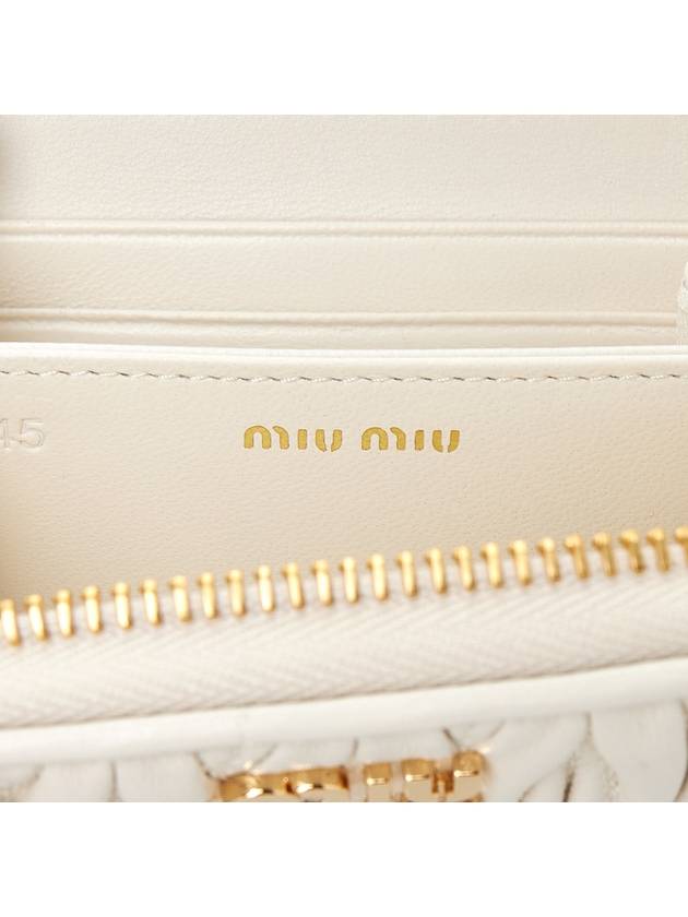 Matelasse Nappa Leather Coin Wallet White - MIU MIU - BALAAN 6