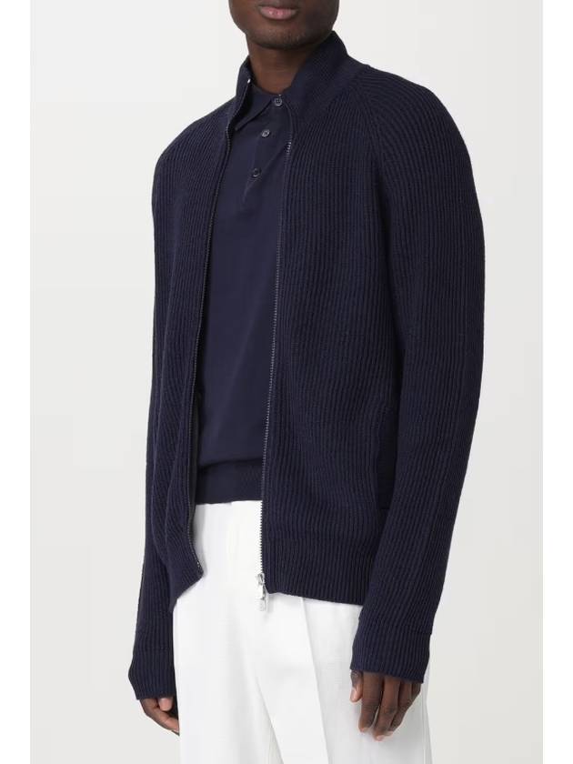 Ribbed Cotton Full-Zip Cardigan Navy - BRUNELLO CUCINELLI - BALAAN 5