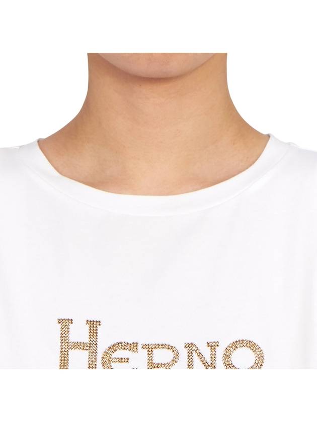 Short Sleeve T-Shirt JG000211D52009 1080 White - HERNO - BALAAN 6