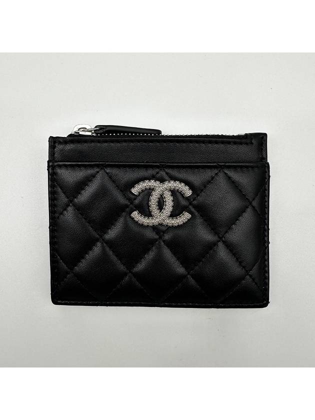 Card wallet classic card holder caviar black silver AP3408 - CHANEL - BALAAN 3