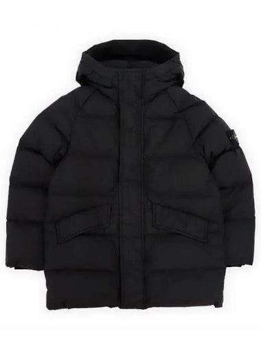 Stone Kids Waffen Patch Down Hood Long Padding Black 791640123 V0029 271844 1053981 - STONE ISLAND - BALAAN 1