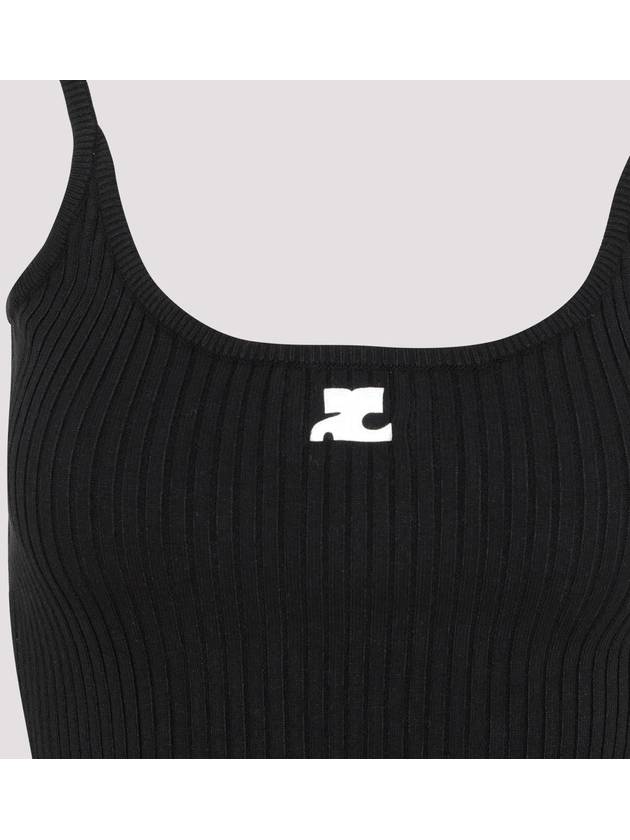 Logo Knit Sleeveless Black - COURREGES - BALAAN 4