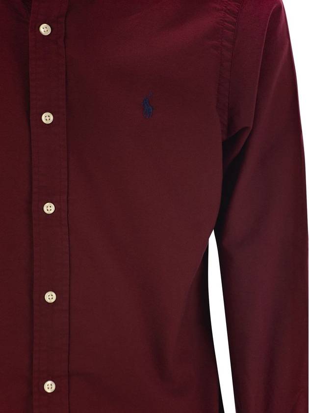 Men s Lassic Fit Garment Dyed Oxford Long Sleeve Shirt Red - POLO RALPH LAUREN - BALAAN 5