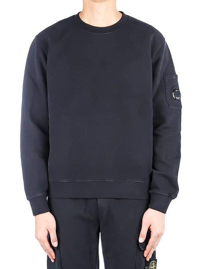 Brushed Emerized Diagonal Fleece Sweatshirt Navy - CP COMPANY - BALAAN 2