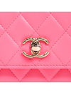 CC Lambskin Chain Mini Cross Bag Hot Pink - CHANEL - BALAAN 8