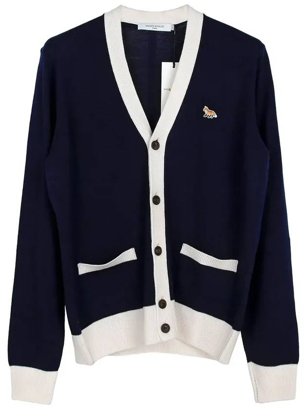 Baby Fox Bicolor Classic Cardigan Navy - MAISON KITSUNE - BALAAN 2