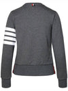 Engineered 4 Bar Stripe Loopback Jersey Knit Crewneck Sweatshirt Dark Grey - THOM BROWNE - BALAAN 4