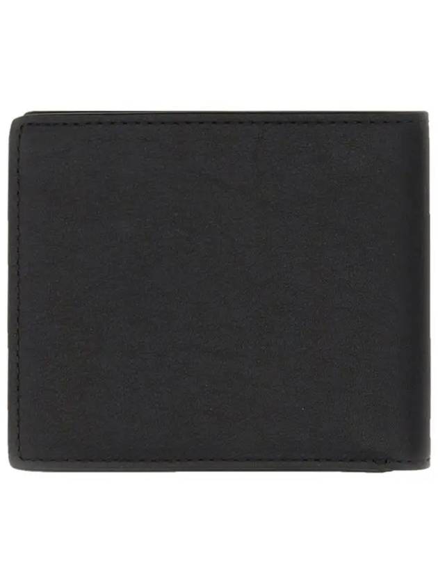 Zebra Logo Leather Half Wallet Black - PAUL SMITH - BALAAN 4