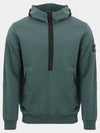 Wappen Patch Hooded Half Zip Up Anorak Green - STONE ISLAND - BALAAN 2