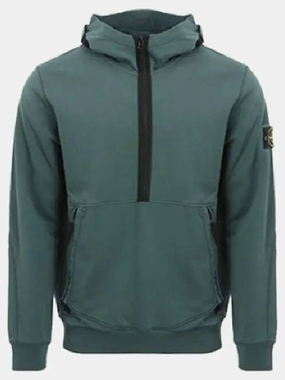 Wappen Patch Hooded Half Zip Up Anorak Green - STONE ISLAND - BALAAN 2