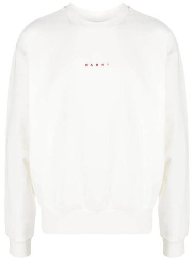 Mini Logo Organic Cotton Sweatshirt White - MARNI - BALAAN 1