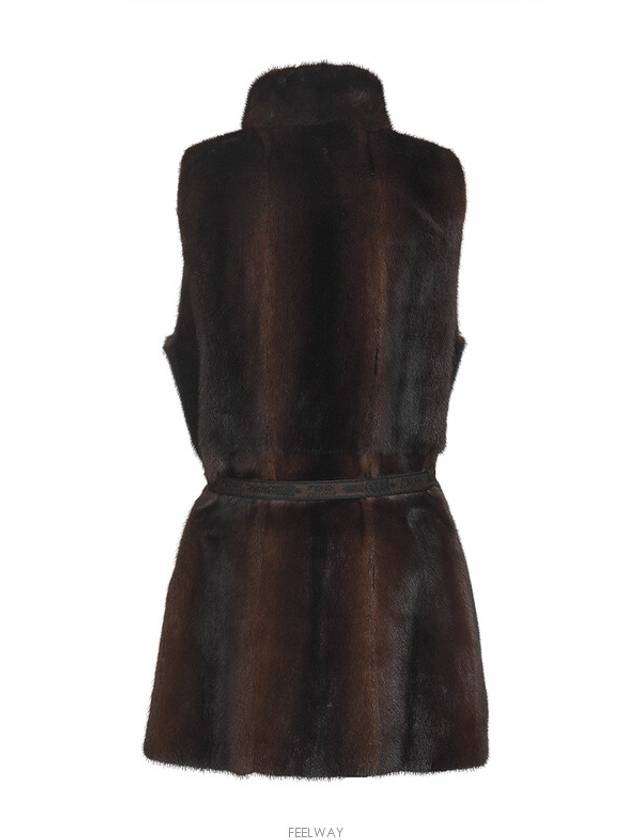 Mink Vest Deep Brown 44 74568 - FENDI - BALAAN 4