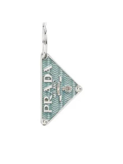 Women's Triangle Logo Earrings Blue - PRADA - BALAAN 2