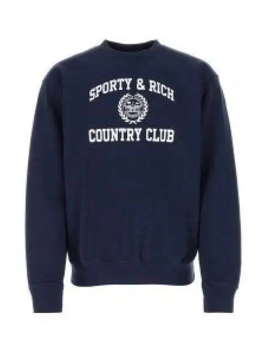 Varsity Crest Crew Neck Sweatshirt Navy CRAW2327NA 1012348 - SPORTY & RICH - BALAAN 1