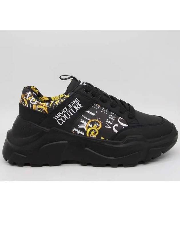 Logo Speedtrack Low Top Sneakers Black - VERSACE - BALAAN 3