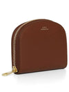 Demi Lune Half Moon Zipper Card Wallet Brown - A.P.C. - BALAAN 5