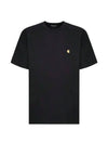 Men s Chase Short Sleeve T Shirt Black I026391 00FXX - CARHARTT - BALAAN 1