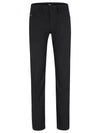 Delaware 3 Melange Stretch Denim Slim Fit Jeans Black - HUGO BOSS - BALAAN 1