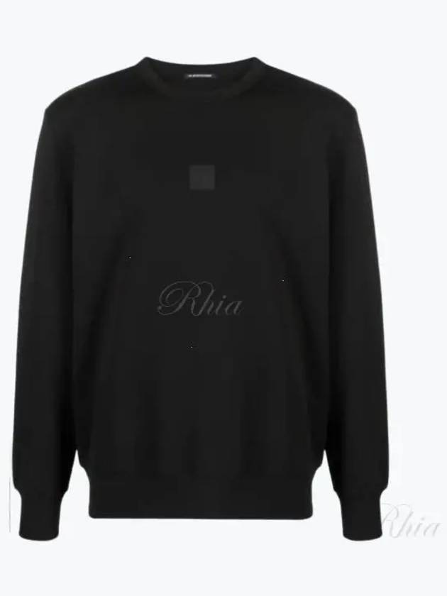 Logo Patch Cotton Sweatshirt Black - CP COMPANY - BALAAN 2