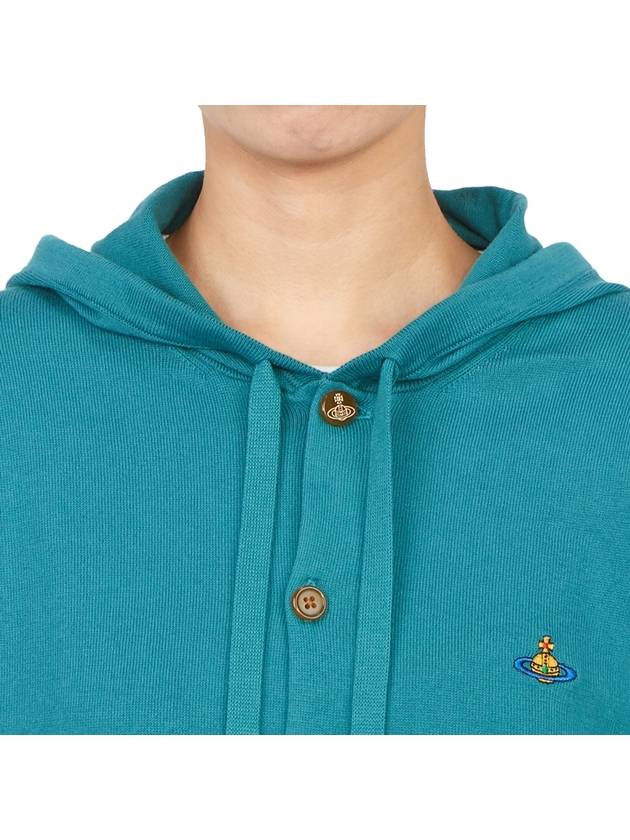 Embroidered Logo Hoodie Cardigan Green - VIVIENNE WESTWOOD - BALAAN 10