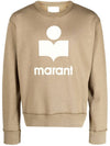 Mikoy Logo Cotton Sweatshirt Moss Green - ISABEL MARANT - BALAAN 4