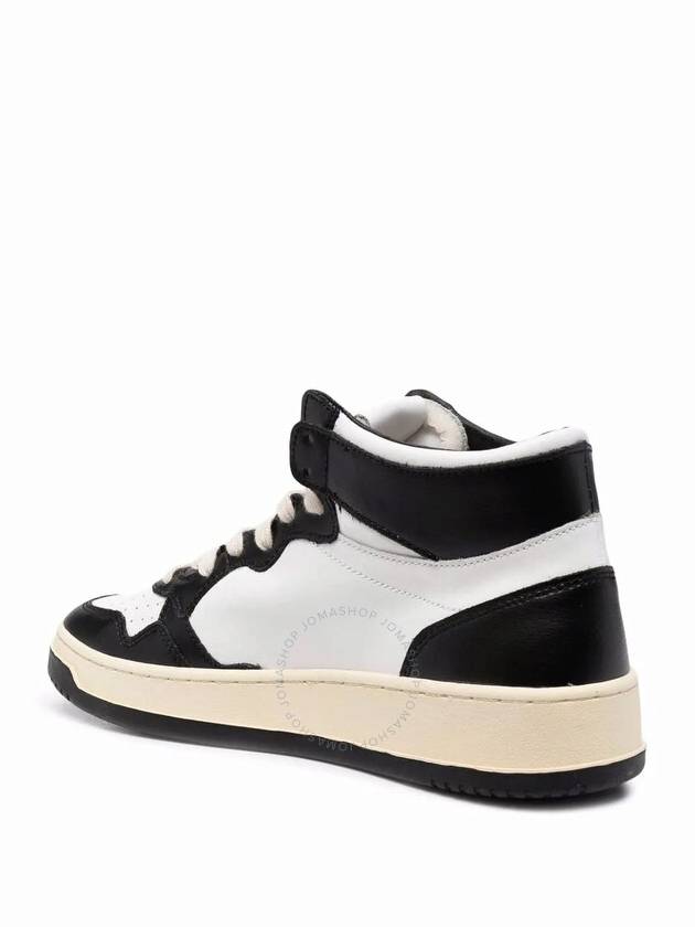 Medalist Leather High-Top Sneakers White Black - AUTRY - BALAAN 4