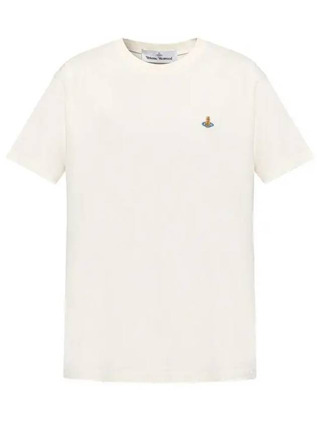 Chest ORB Logo Short Sleeve T-Shirt Beige - VIVIENNE WESTWOOD - BALAAN 3